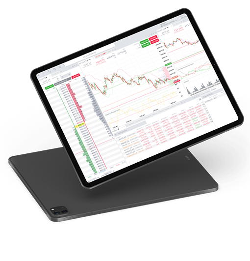 Laptop mit Aktiencharts