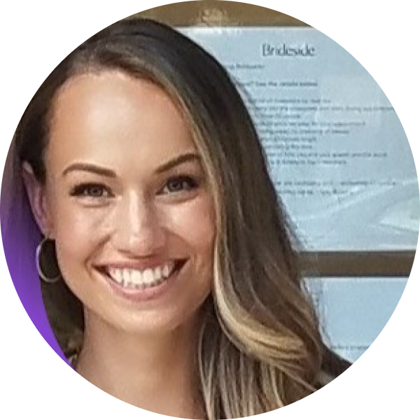 Katie standing in an office